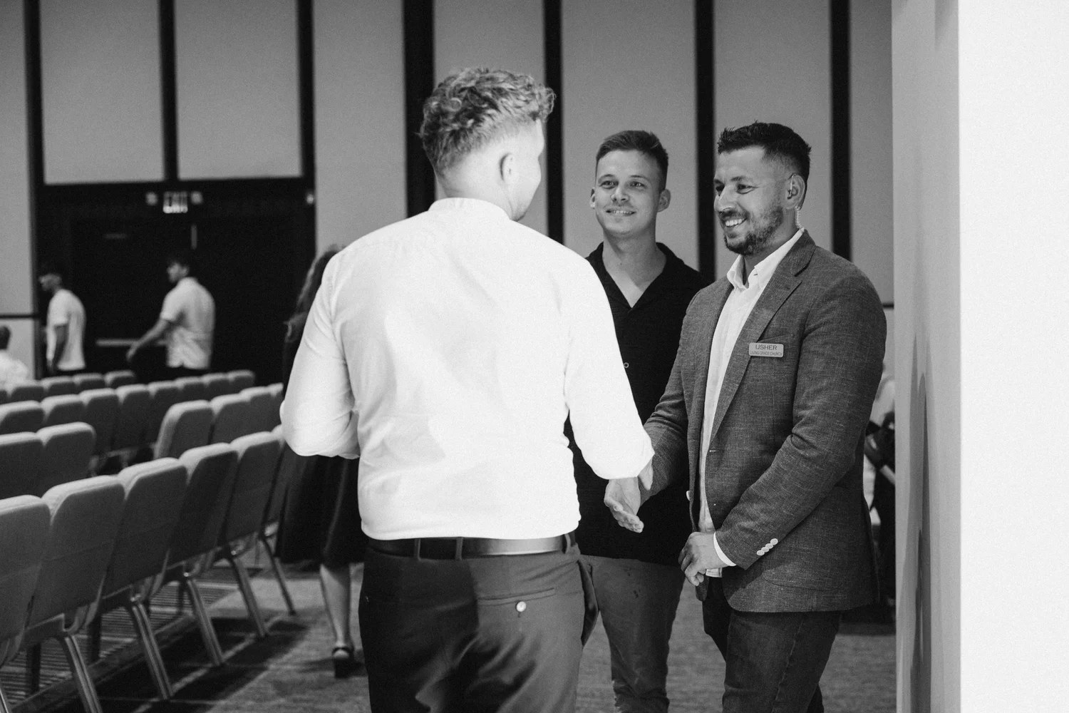 Members of Living Grace Church in conversation